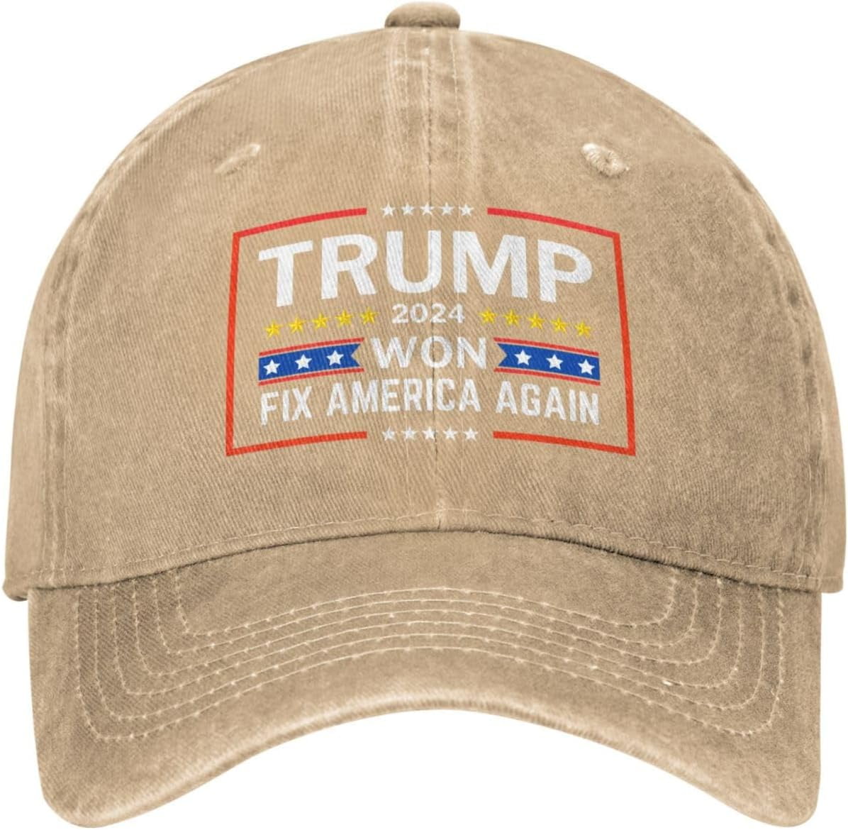 Trump Won Hat Dark MAGA Trump Winner 2024 Fix America Again Pro Trump