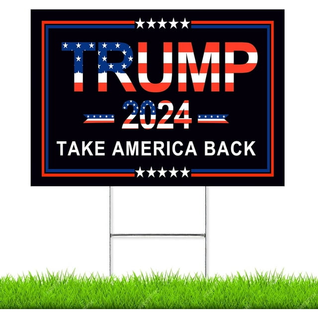 Trump Yard Signs, Trump 2024 Yard Sign 18" X 12", Trump Yard Signs 2024