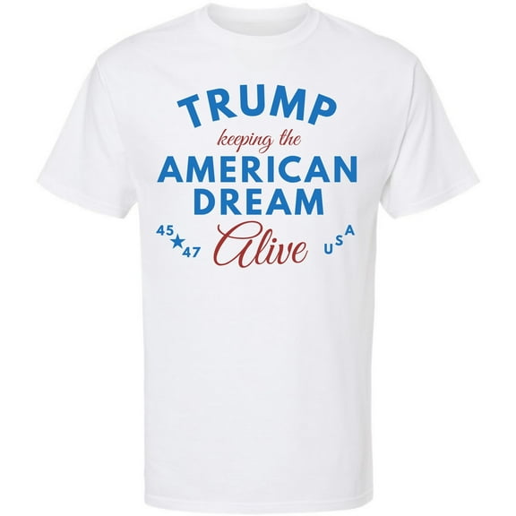 Trump keeping the American Dream Alive Printed T-Shirt, Republican, conservative Vintage Shirt for Trump Supporters, White
