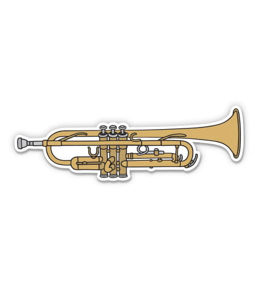 Trumpet - 3" Vinyl Sticker - For Car Laptop I-Pad Phone Helmet Hard Hat