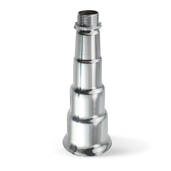 Trumpet Exhaust Tip for 3/4 NPT Exhaust Header Pipe with female thread For Predator 212cc 196cc/6.5hp For Coleman CT200U BT200x CT200U-EX Parts(Silver Zinc-Plated Finish)