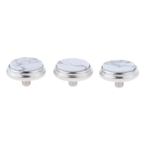 Trumpet Finger Buttons Musical Brass Instrument Parts Accessory - White Gray, 1.5x1.5cm