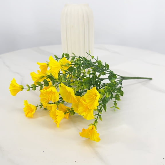 Trumpet Floral Rattan Decor,Artificial Green Vine Ornament,Wall Hanging Floral Craft,Realistic Petal Leaf Design,Maintenance Free Long Lasting Decor,Indoor Outdoor Multi Scene Decor