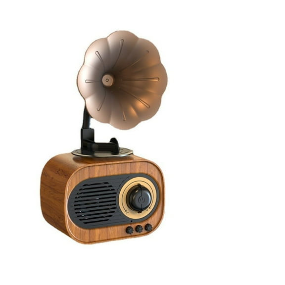 Trumpet Flower Speaker Multifunctional Plug-in Retro Mini Radio-style Creative Gift ,Easy to Use