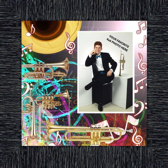 Trumpet, Marching or Concert Band Personalized Picture Frame, 10X10 3514
