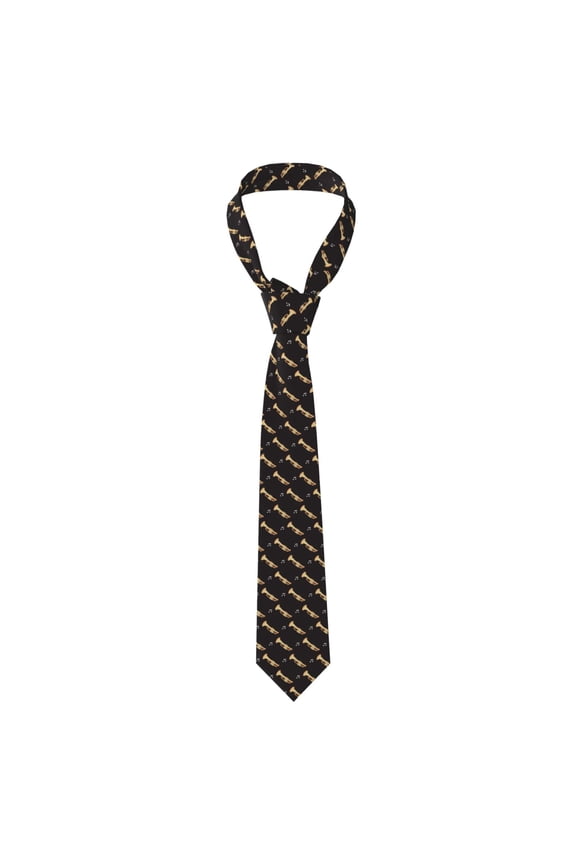 Trumpet Musical Instrument Retro Men's Formal Necktie Business Suit Accessory Ties for Weddings Banquets Office Gift