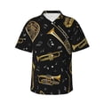 thumbnail image 1 of Trumpet Musical Notes Men'S 3d Print Casual Button Down Shirts, Novelty Hawaiian Short Sleeves 2xl, 1 of 7