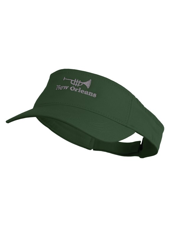Trumpet New Orleans Embroidered Brushed Sports Visor - Forest OSFM