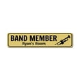 thumbnail image 1 of Trumpet Player Sign, Band Member Sign, Musician Name Sign, Band Member, Instrument Sign for Music Lover Aluminum Sign - 4x18 inches, 1 of 4