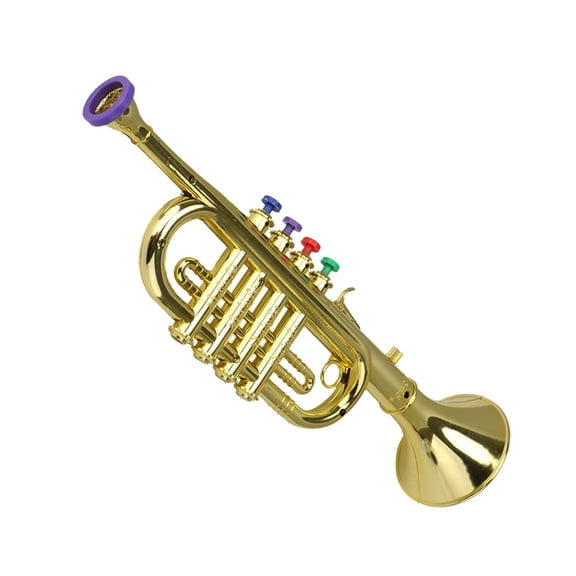 Trumpet Toy Wind Instrument For Young Musicians ABS Material Safe Round Edges Lightweight Portable Music Education Gift For Beginners