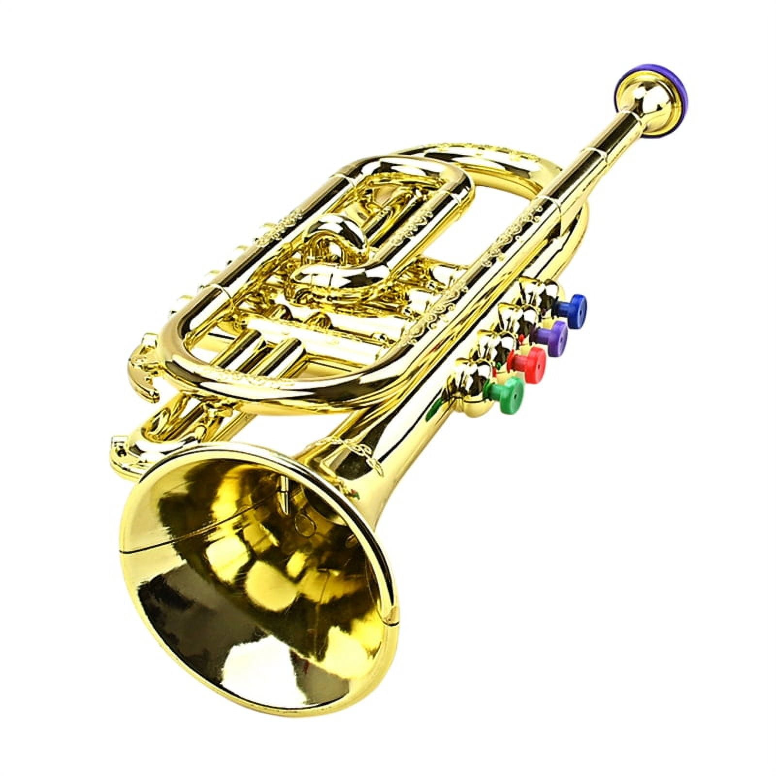 Set of Golden Toy Brass Wind Orchestra Instruments: Saxophone