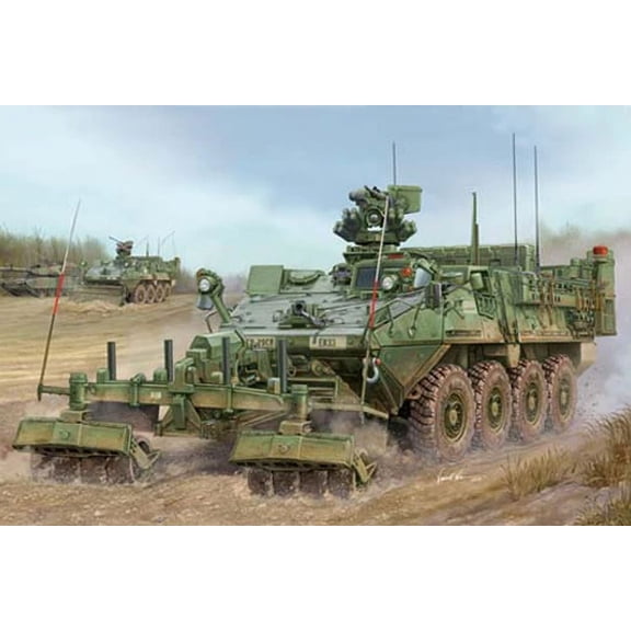 Trumpeter 01574 1/35 M1132 Stryker Engineer Squad Vehicle w/LWMR-Mine Roller/SOB