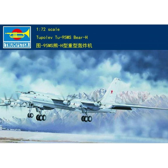 Trumpeter 01601 1/72 Scale Tupolev Tu-95MS Bear-H model kit