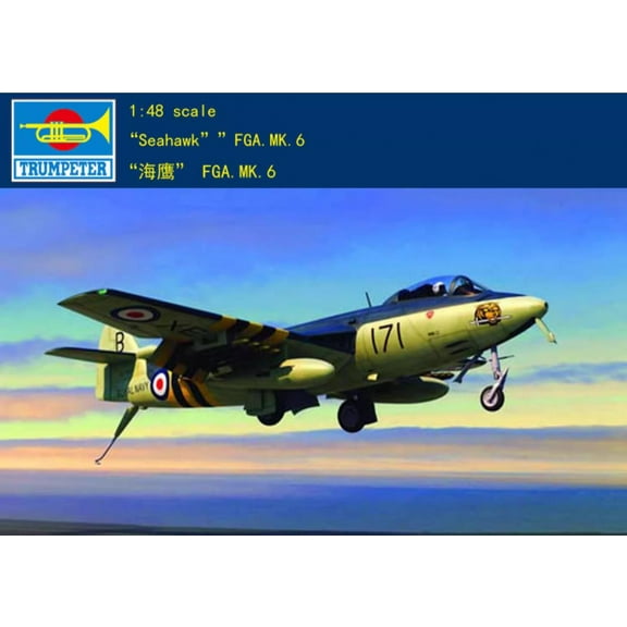 Trumpeter 02826 1/48 British Naval Forces Hawker Seahawk FGA.Mk.6 Model Kit