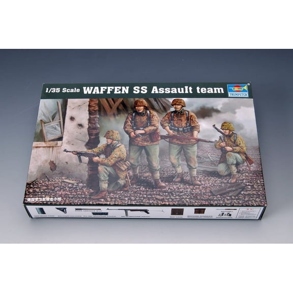 Trumpeter 0405 German Waffen SS Assault Team 1/35 Scale Plastic Model Figures