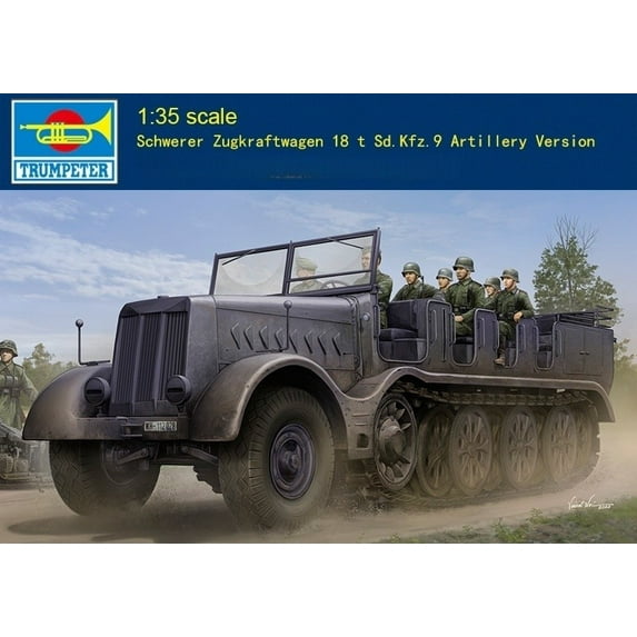 Trumpeter 09575 1:35 Schwerer Zugkraftwagen 18 t Sd.Kfz.9 Artillery Version Kit