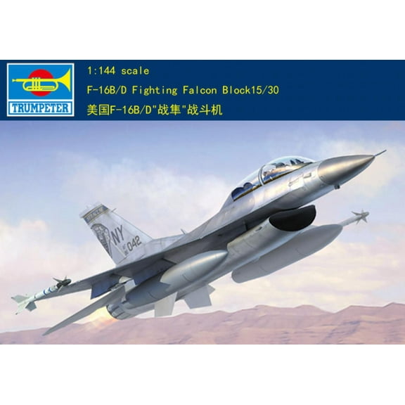Trumpeter 1/144 03920 F-16B/D Fighting Falcon Block15/30 Model Airplane Kit