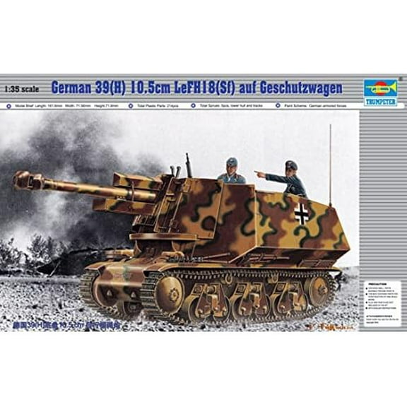 Trumpeter 1/35 00353 German 39(H) 10.5cm LeFh18 Geschutzwagen Model Kit