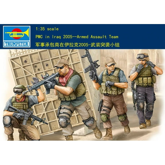 Trumpeter 1/35 00419 Military Figures PMC in Iraq 2005 "Armed Assault Team" Plastic Model Kit