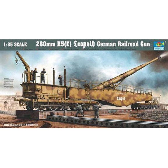 Trumpeter 1/35 280mm K5(E) Leopold Railroad Gun 00207 Model Kit