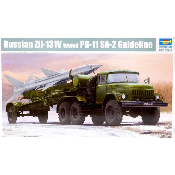 Trumpeter 1/35 Scale 01033 Russian Zil-131V Towed PR-11 SA-2 Guideline Model Kit