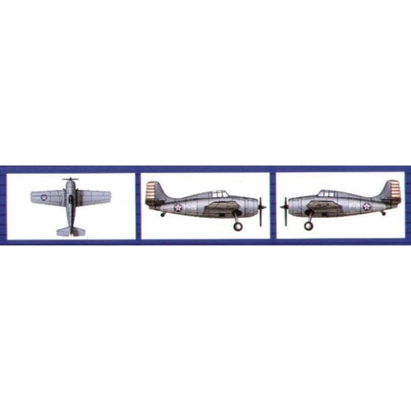 Trumpeter 1/700 F4F4 Wildcat Aircraft Set for USS Hornet (18-Box)