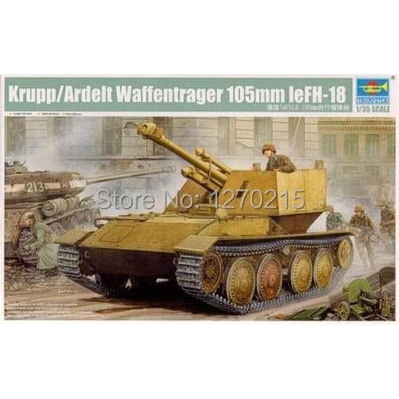 Trumpeter model 01586 1/35 Krupp/Ardelt Waffentrager 105mm leFH-18 plastic model kit