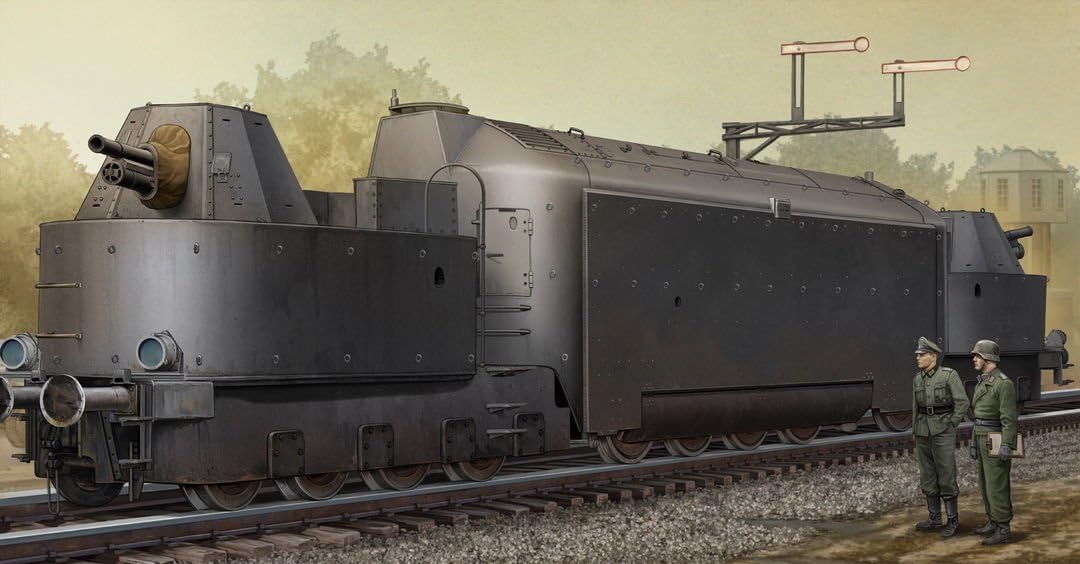 Trumpeter Train Models Trumpeter model kit 1/35 00223 German Armored Train PanzerTriebwagen Nr ...