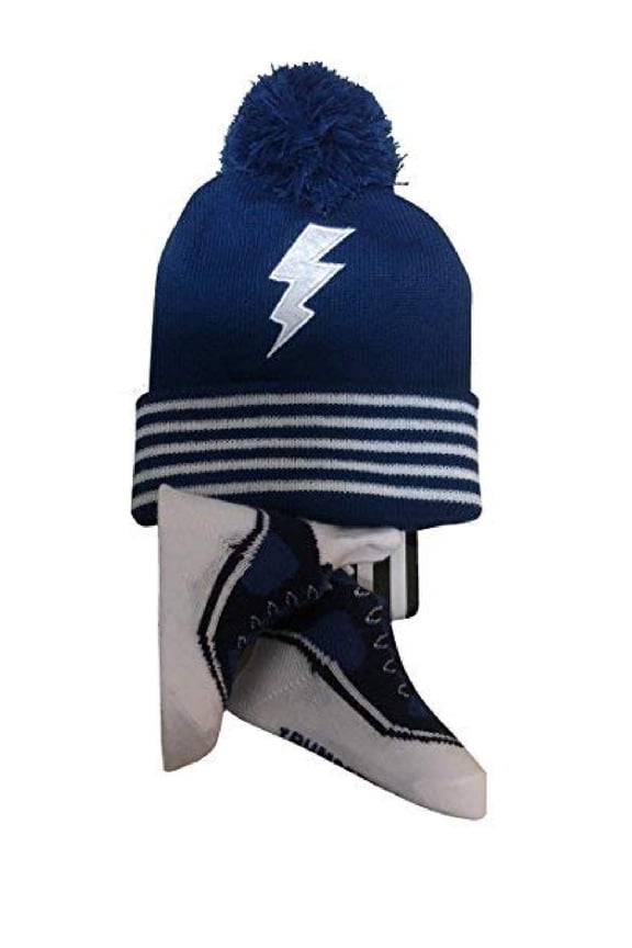 Baby Boy's Pom-Pom Cuffed Hat and Socks Gift Set 6-12 Months