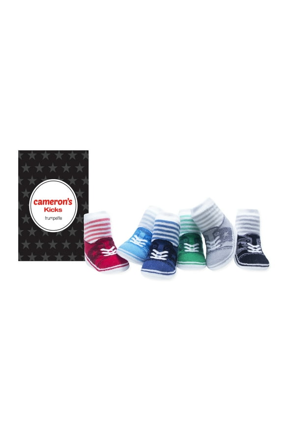 Camerons Kicks 6 Pack Baby Bootie Socks, Assorted Brights (0-12 Months)