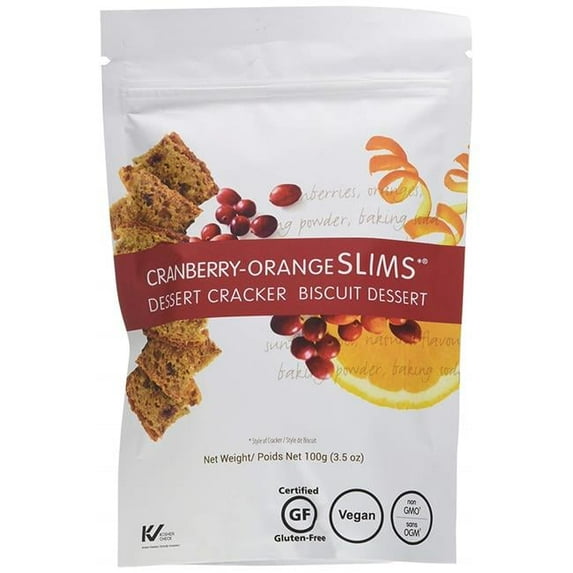 Trumps Food 916c Gluten Free Cranberry & Orange Slims Dessert Cracker - 14 per Case