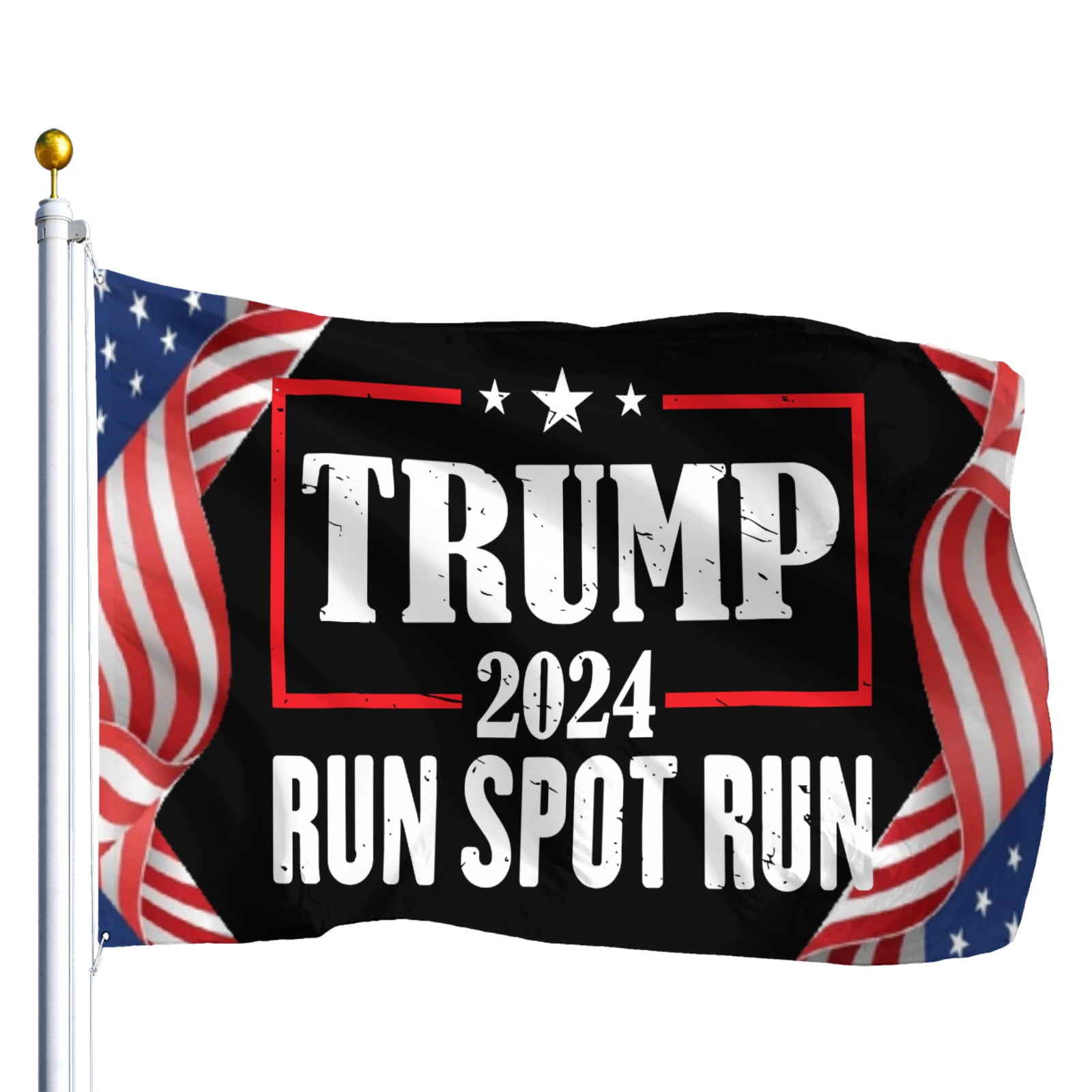 Trumpvs 2024 Run Spot Run Flags For Room Teen Kawaii Tapestry Wall