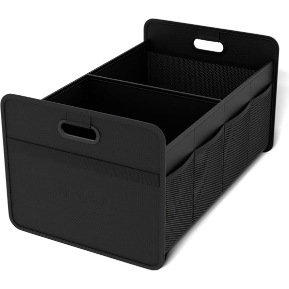 Trun Organizer, Foldable Organizer for , Automotive Consoles & Organizers, Storage with Reinforced Handles (Small, Blac)