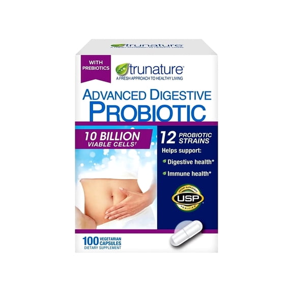 Trunature Advanced Digestive Probiotic, 100 Capsules