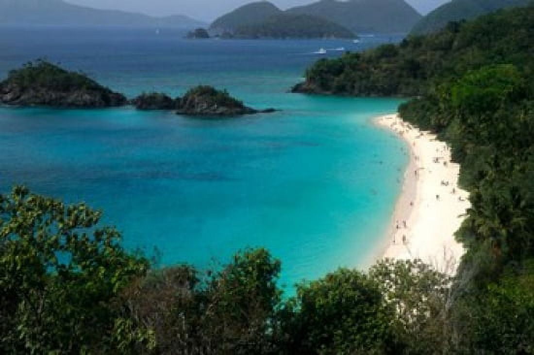 Trunk Bay Beach St Johns US Virgin Islands Canvas Art - Bill Bachmann DanitaDelimont (28 x 19)