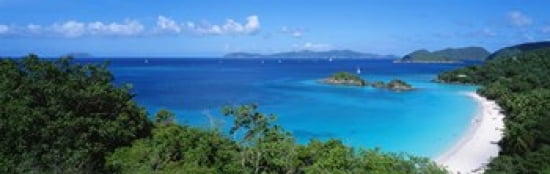 Trunk Bay Virgin Islands National Park St John US Virgin Islands Canvas Art - Panoramic Images (36 x 12)