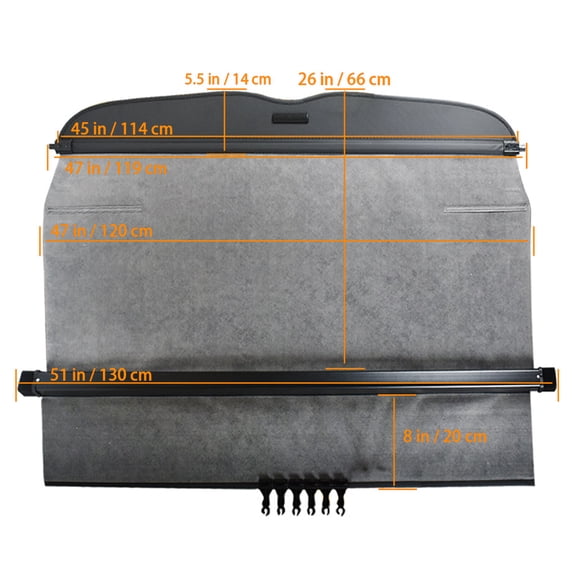 Trunk Cargo Cover Shade Rear Trunk Cover Retractable Fits for 2009 2010 2011 2012 Subaru Forester X XS XT XSL