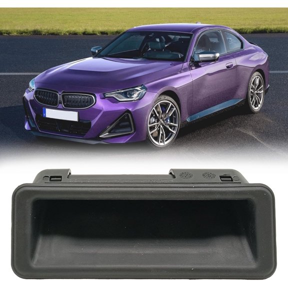 Trunk Lid Lock Release Push Button Handle Switch Compatible with BMW Series 1 3 5 X6 X5 X1 E60 E90 E91 E92 E93 E70 E71 51247118158 51-24-7-118-158 7118158