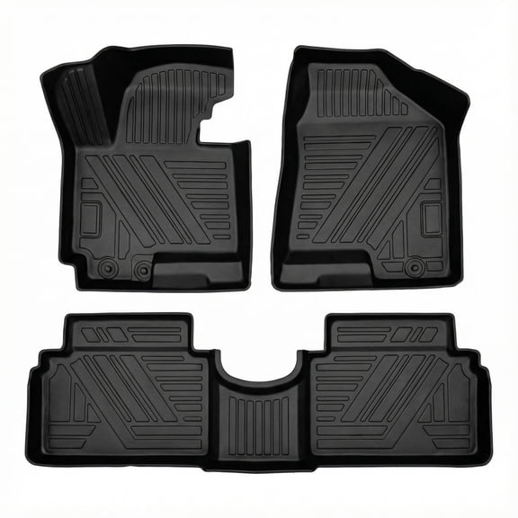 Custom Fit TPE Floor Mats for 2010-2016 KIA Sportage- Waterproof Non Slip Heavy Duty All Weather Liners Front & Rear - Black