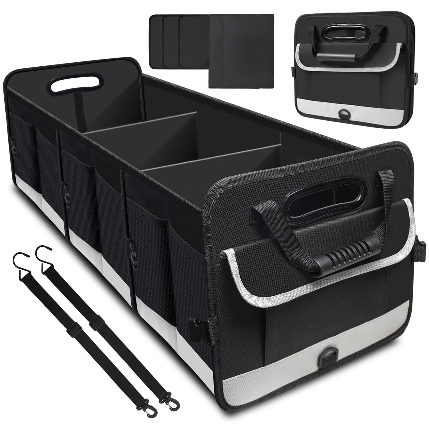 Trunk Organizer - 95L Extra Large Capacity SUV Cargo Storage ...