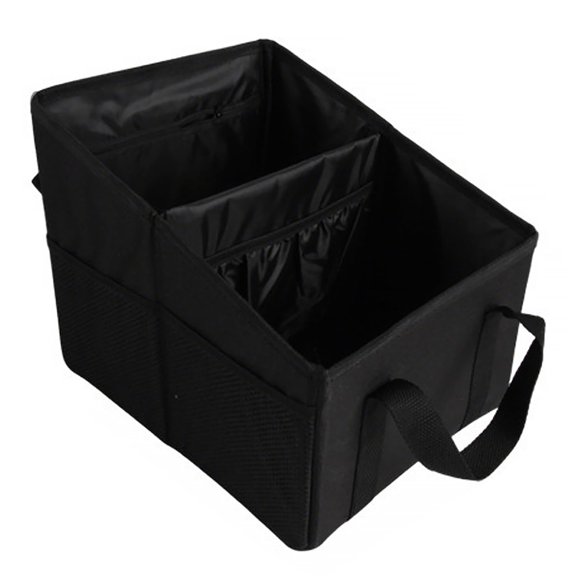 Trunk Organizer - Car Seat Organizer Front or Backseat Organizer for Travel, 16L Waterproof Foldable Car Organizer for SUV & Sedan, 1680D Oxford Polyester (cream-colored)