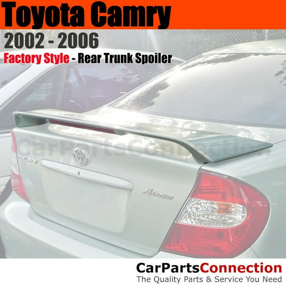 Trunk Spoiler Compatible With 2002 2003 2004 2005 2006 Toyota Camry All Factory Style 2-Post Pedestal Painted Color 4Q2 Beige Mica Met