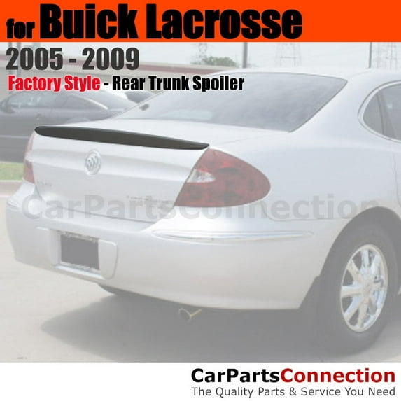 Trunk Spoiler Compatible With 2005 2006 2007 2008 2009 Buick Lacrosse All Factory Style Lip Painted Color WA8555 Black Onyx