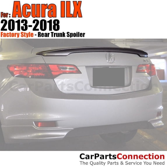 Trunk Spoiler Compatible With 2013 2014 2015 2016 2017 2018 Acura ILX All Factory Style Flush Mount Painted Color NH737M Polished Metal Metallic