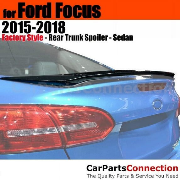 Trunk Spoiler Compatible With 2015 2016 2017 2018 Ford Focus Sedan Factory Style Painted Color RR Ruby Red Metallic