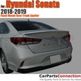 thumbnail image 1 of Trunk Spoiler Compatible With 2018-2019 Hyundai Sonata All Factory Style Flush Mount Painted Color S3 Phantom Black Metallic No Drill Install, 1 of 1