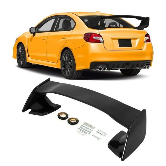 Kojem Trunk Spoiler, Fit for 2015-2021 Subaru WRX STI 4 Door Sedan, Rear Spoiler Wing Lid, Carbon Fiber Color