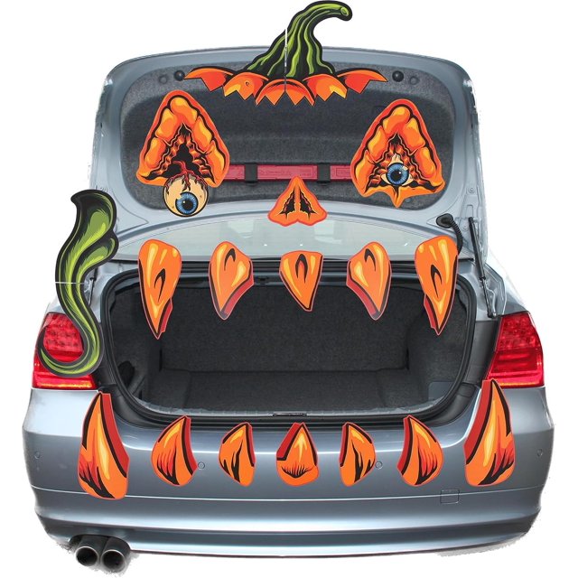 Trunk or Treat Car Decorations Kit, Halloween Monster Face Decorations ...