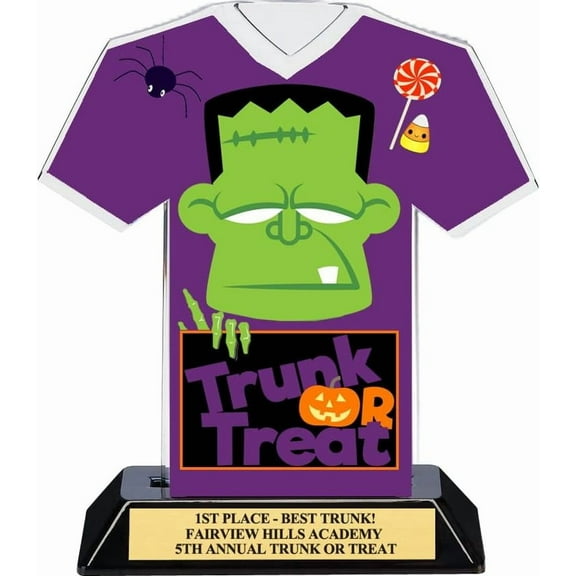 Trunk or Treat Halloween Trophy - 7 inches Tall - Engraved$$Gift Supply & Awards