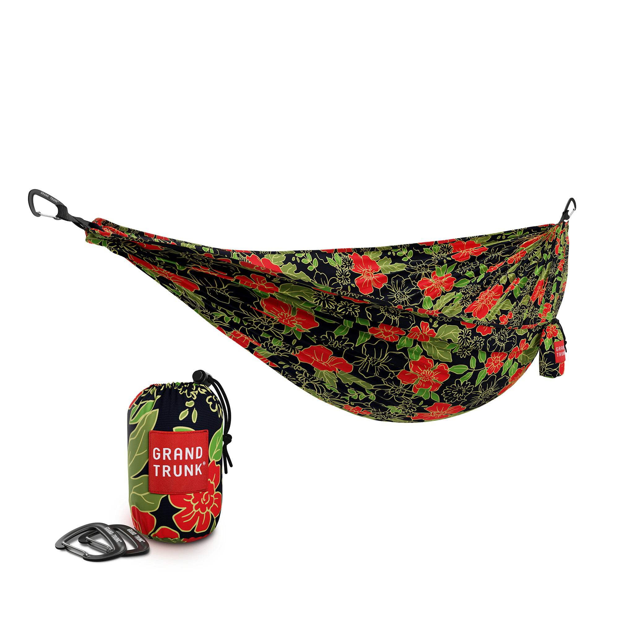 Grand Trunk TrunkTech Double Camping Hammock Lightweight Ripstop Nylon with Integrated Stuff Sack for Backpacking Hiking and Travel